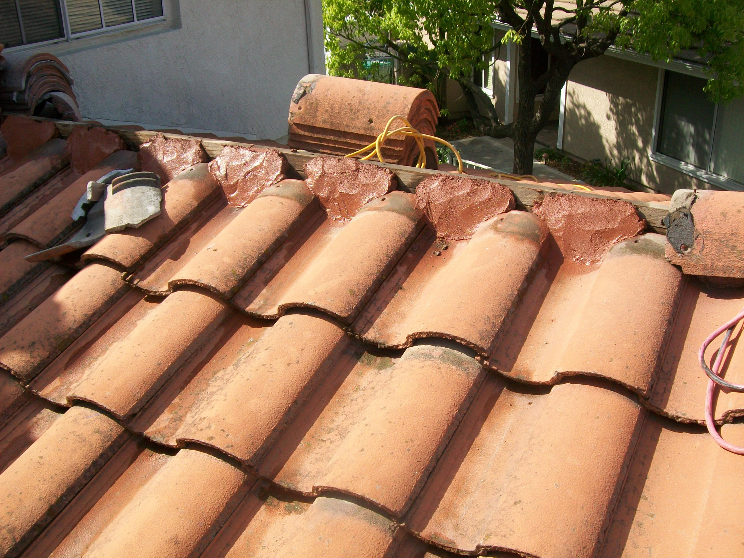 concrete and spanish tile roof repairs cement tile roof repair in aliso viejo